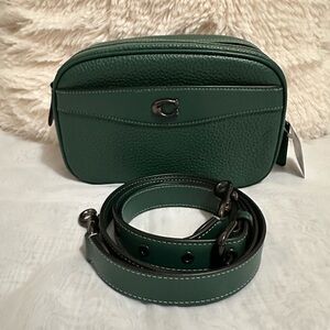 Coach soft pebbled leather camera bag